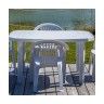 Mesa de Jardim Retangular Branca 140x90cm Mesa de Jardim Retangular Branca 140x90cm