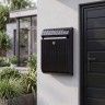 Caixa de Correio Preta 252x377x110mm com Porta Frente Tatay