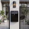 Caixa de Correio Preta 252x377x110mm com Porta Frente Tatay