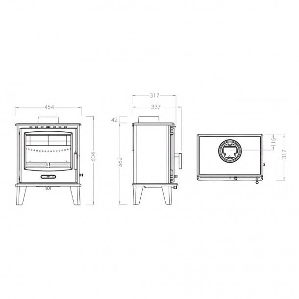Salamandra a Lenha 5KW SFF5 Metlor Salamandra a Lenha 5KW SFF5 Metlor