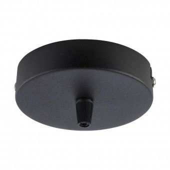 Flor�o Met�lico para Candeeiro Suspenso 100x25mm Preto