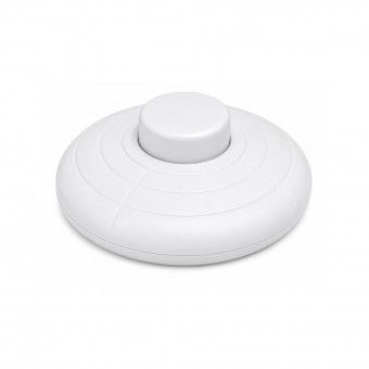 Interruptor de P� Redondo para Candeeiro 2A 250V Branco