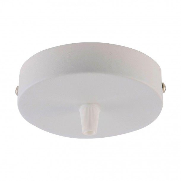Florão Metálico para Candeeiro Suspenso 100x25mm Branco Florão Metálico para Candeeiro Suspenso 100x25mm Branco