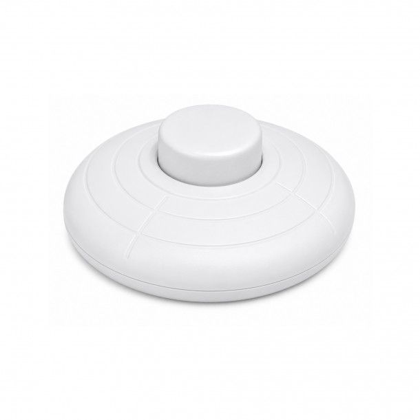 Interruptor de Pé Redondo para Candeeiro 2A 250V Branco Interruptor de Pé Redondo para Candeeiro 2A 250V Branco