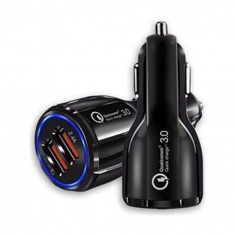 Carregador para Carro 2 Entradas USB 5V 2,4A