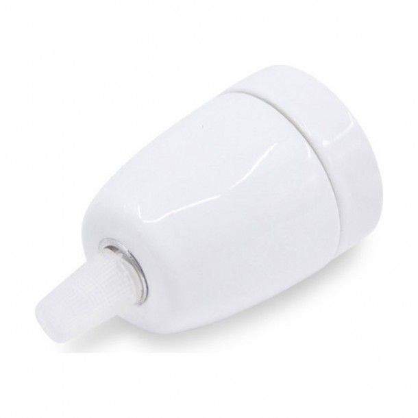 Casquilho de Porcelana para L�mpada E27 Branco
