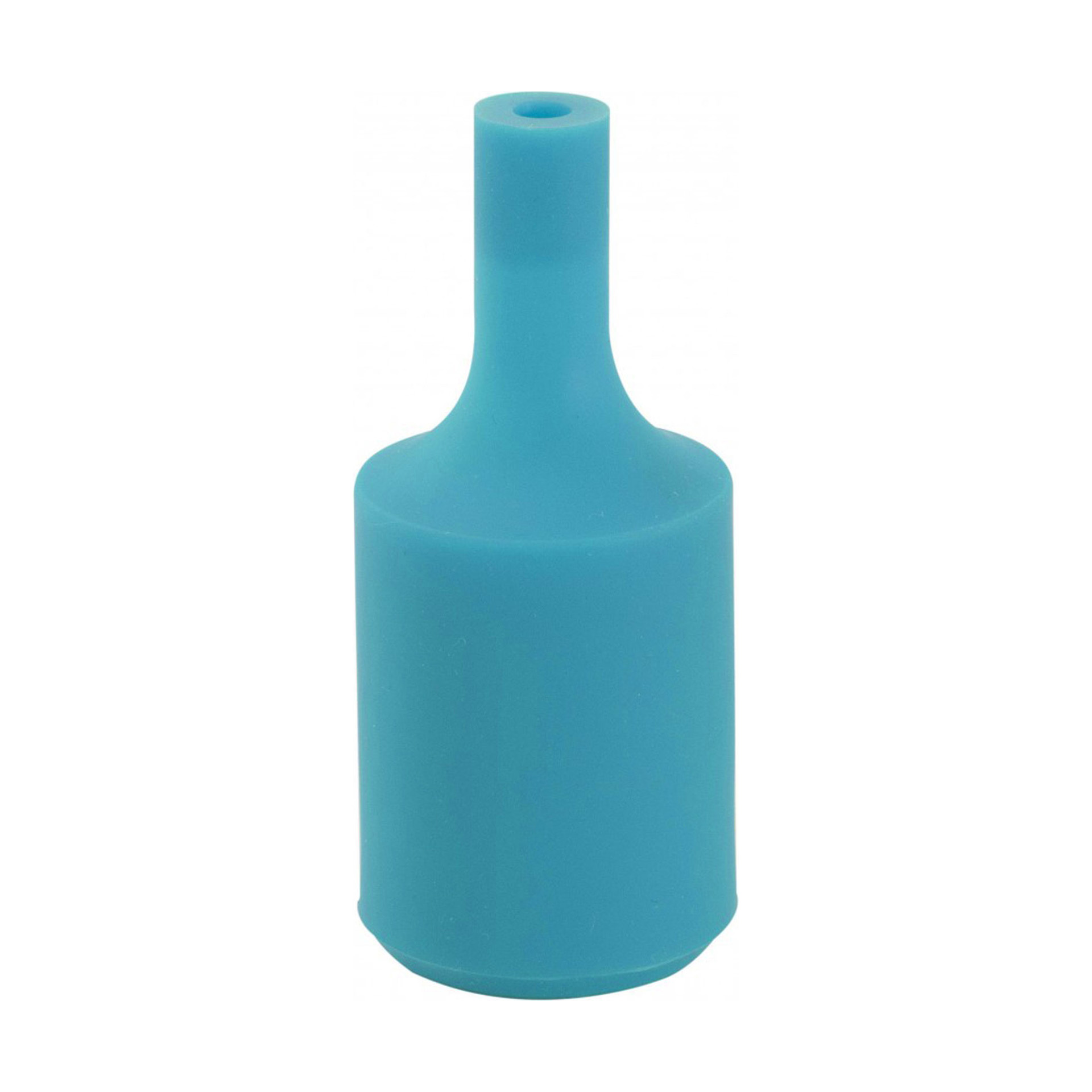 Casquilho Silicone para Lâmpada E27 Azul Pavão
