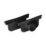 Topo para Canalete com Grelha A15 Preto PP 10x3,5cm Topo para Canalete com Grelha A15 Preto PP 10x3,5cm