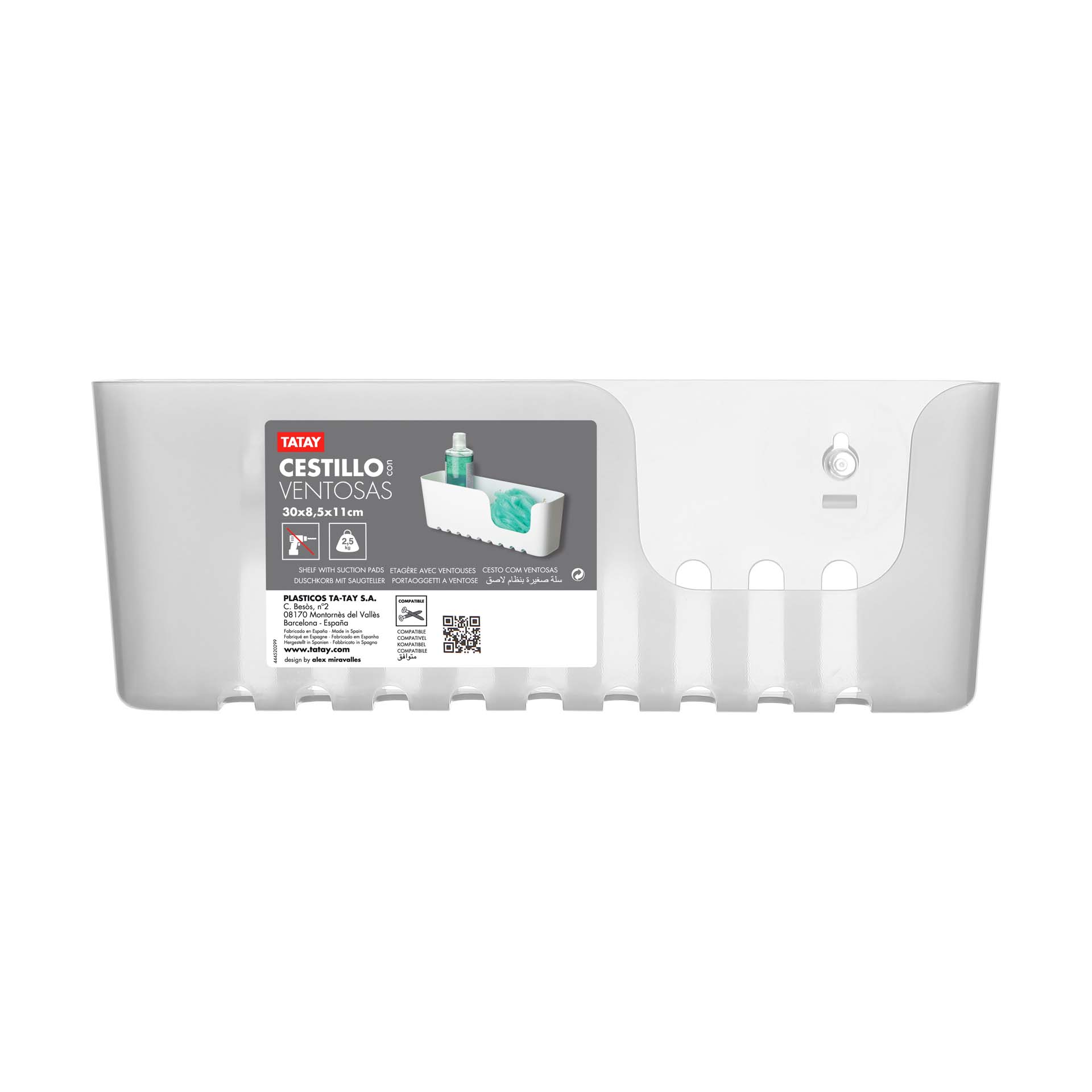 Cesto para Duche 30x11x8.5cm Glace Tatay