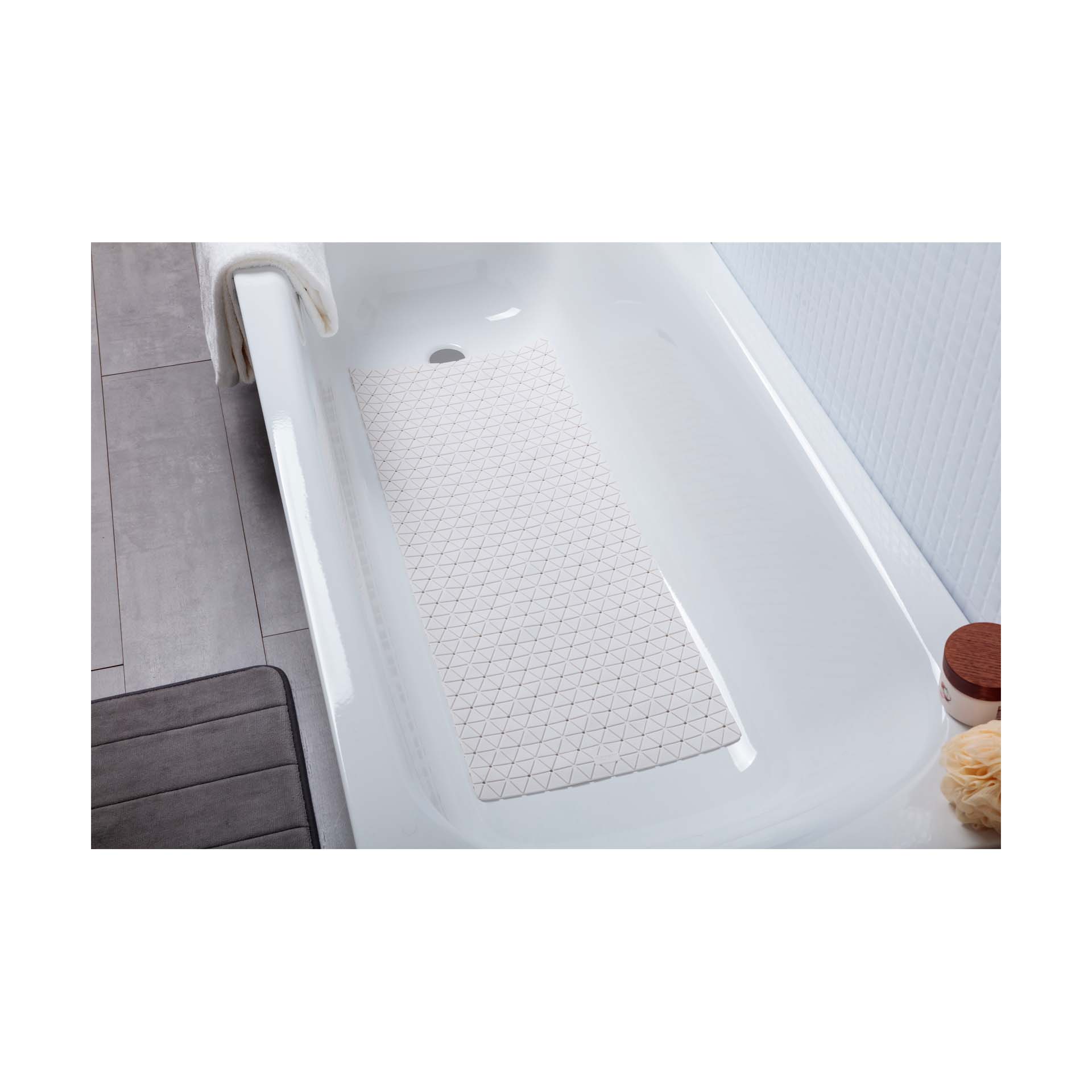 Tapete Antiderrapante 96x36cm Branco Tatay