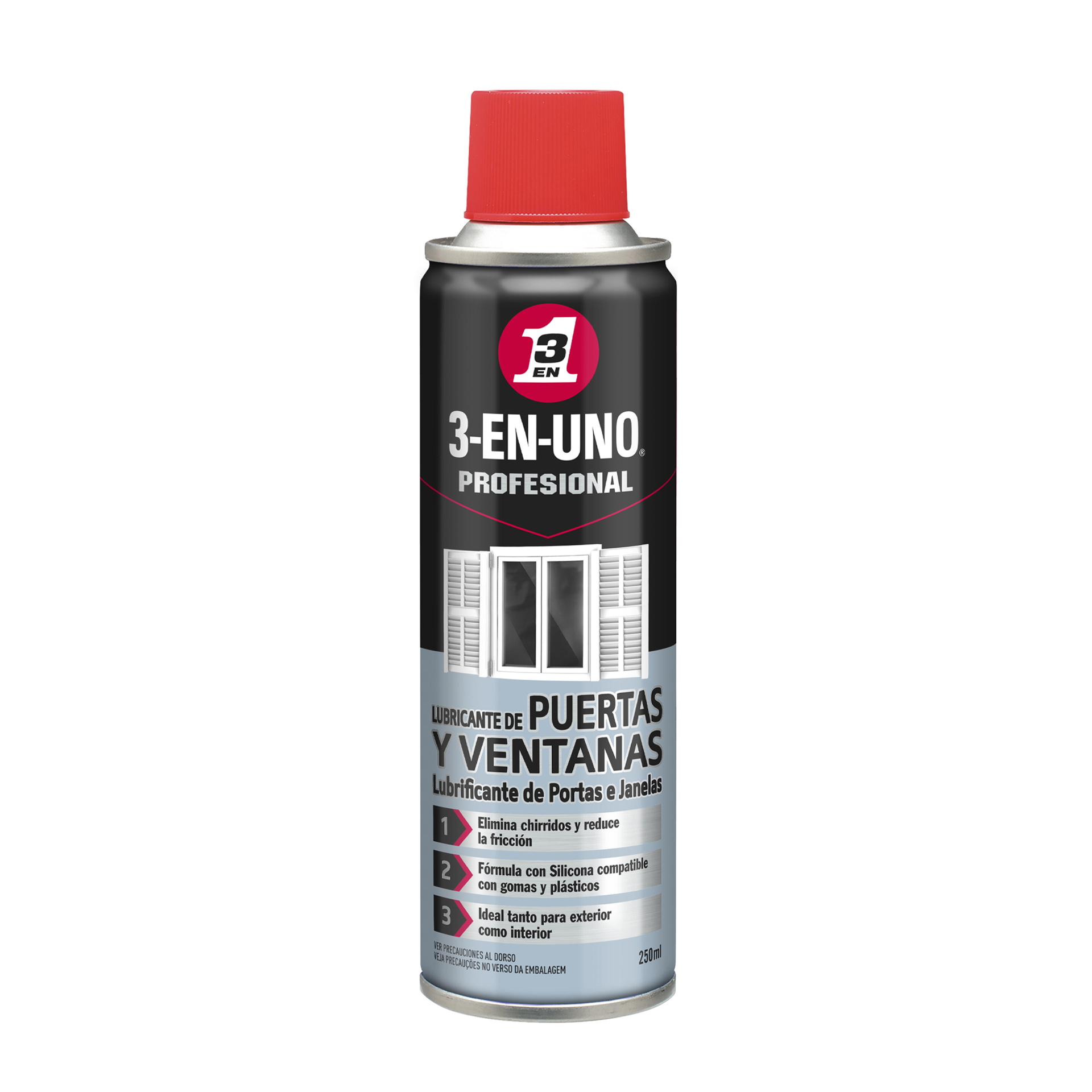 Spray Lubrificante Portas e Janelas 3 em 1 Profissional 250ml