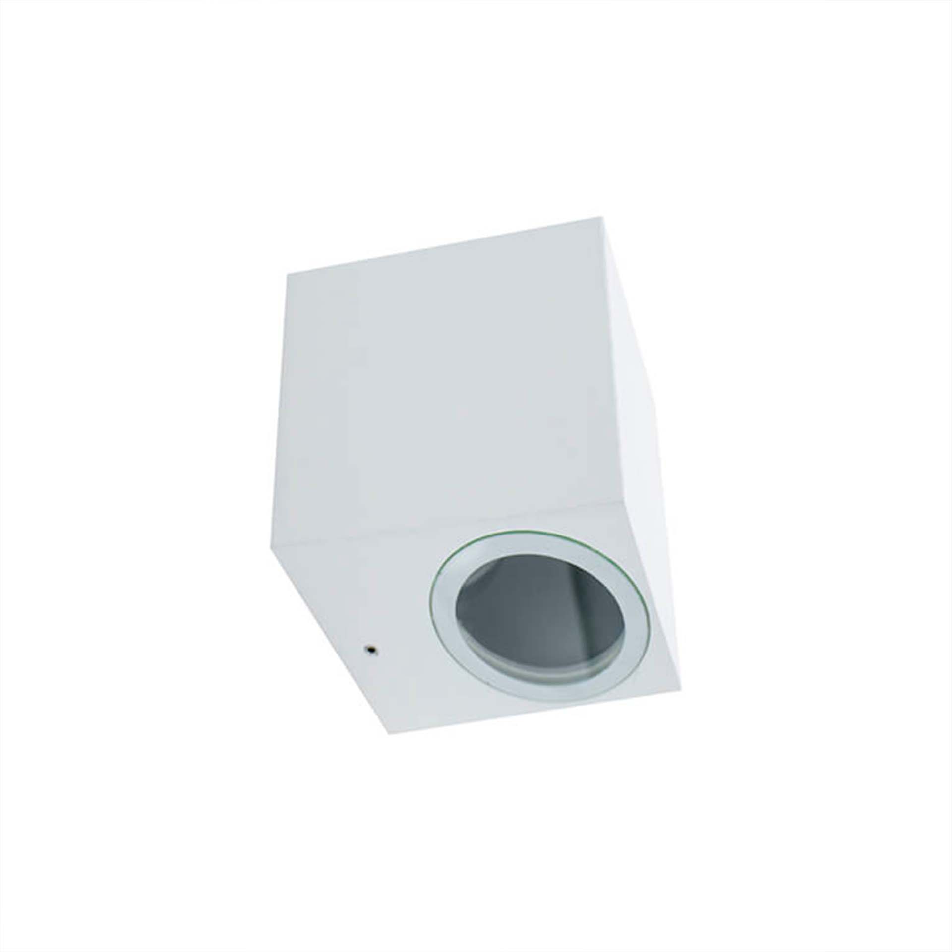 Aplique de Parede LED Saliente Quadrado IP54 Branco 1XGU10 Maxled