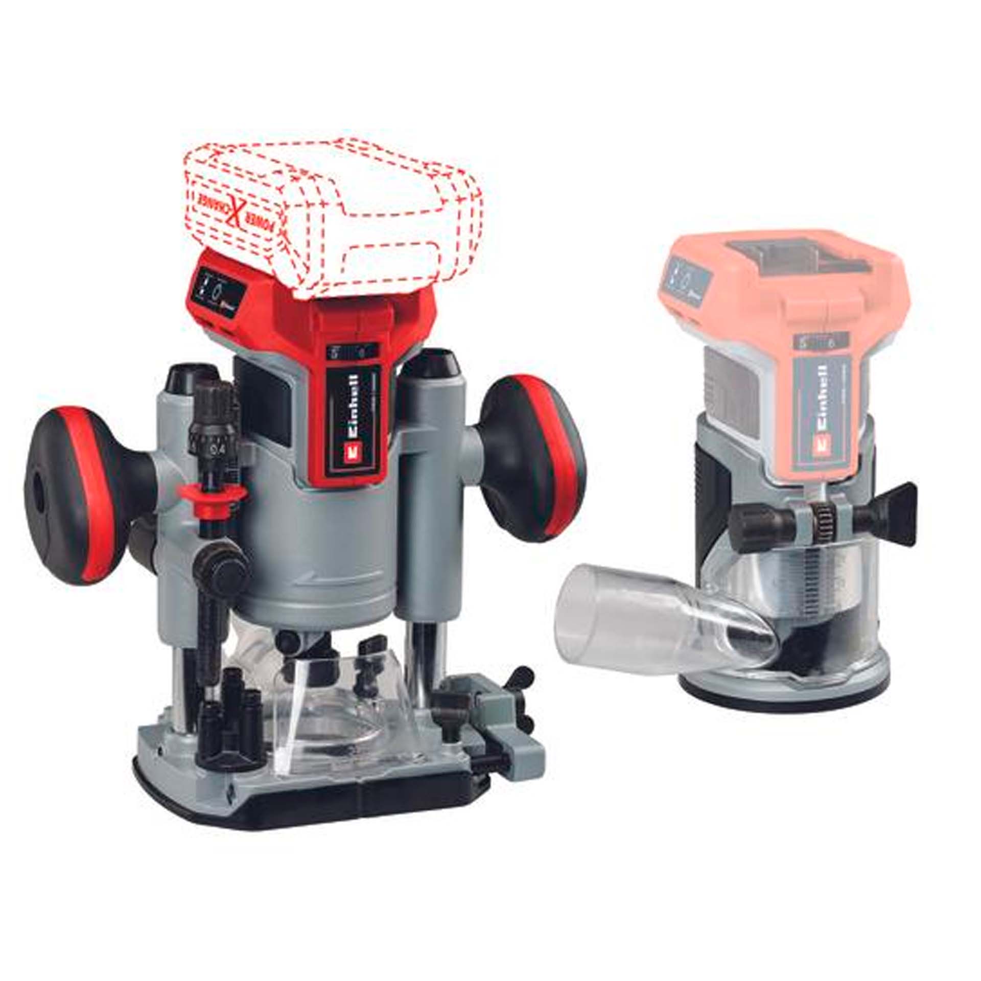 Tupia de Mão sem Bateria Brushless 35mm 18V TP-RO 18 Set Li BL Solo Einhell