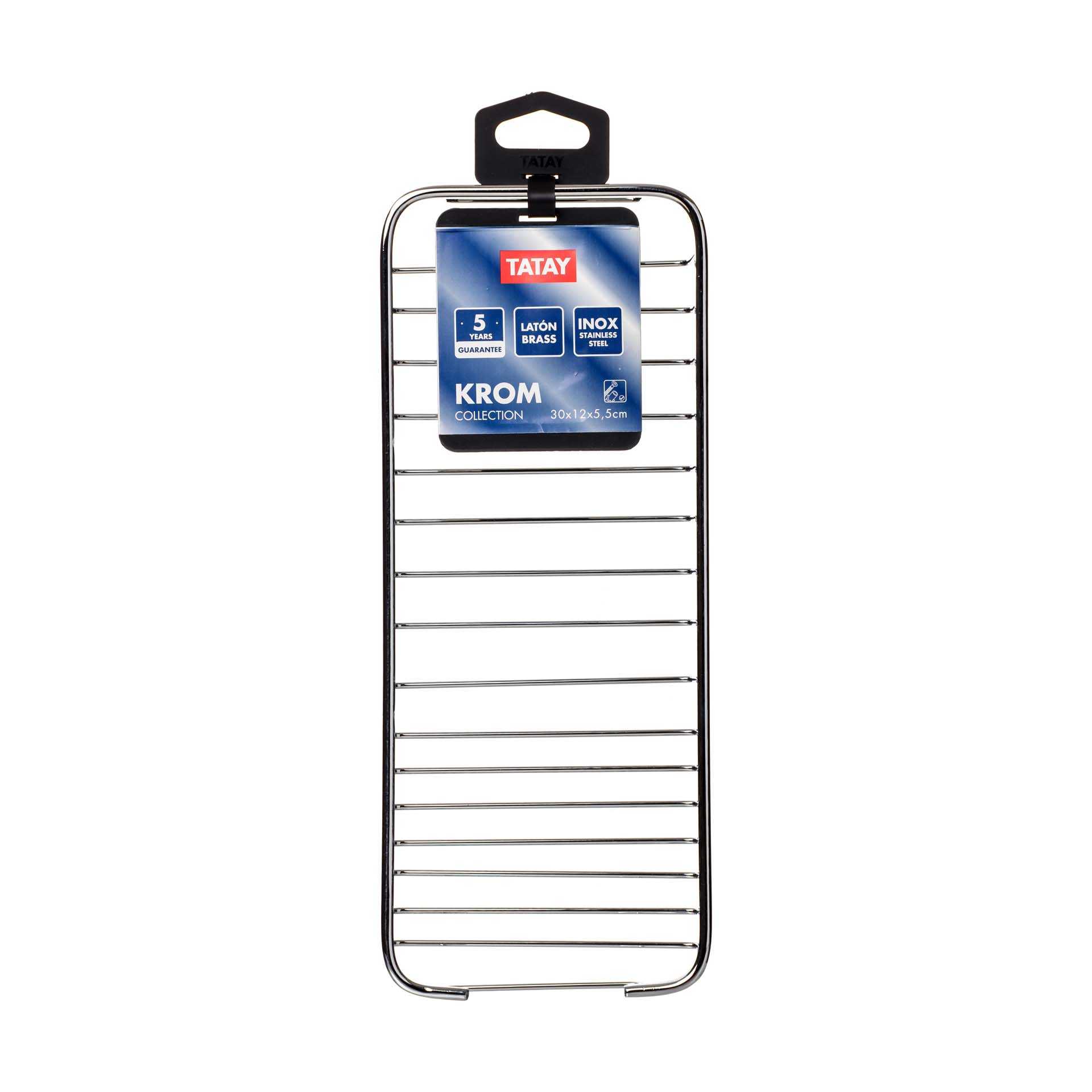Saboneteira Krom 30x12x5.5cm Inox Tatay