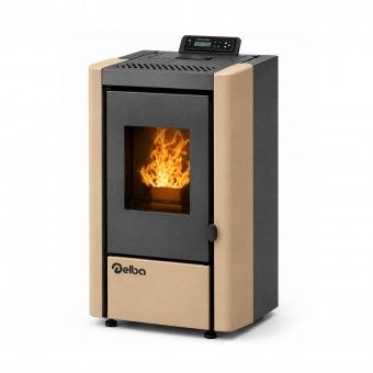 Salamandra a Pellets Chapa 13Kw Capri Bege Delba