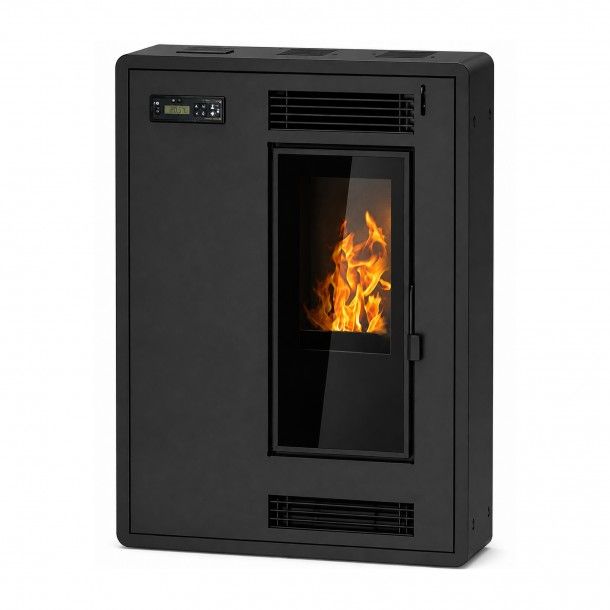 Salamandra a Pellets Chapa 7,5Kw Maldivas Cinza Delba Salamandra a Pellets Chapa 7,5Kw Maldivas Cinza Delba
