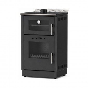 Salamandra a Lenha e Pellets Chapa com Forno 10Kw Colorado Delba