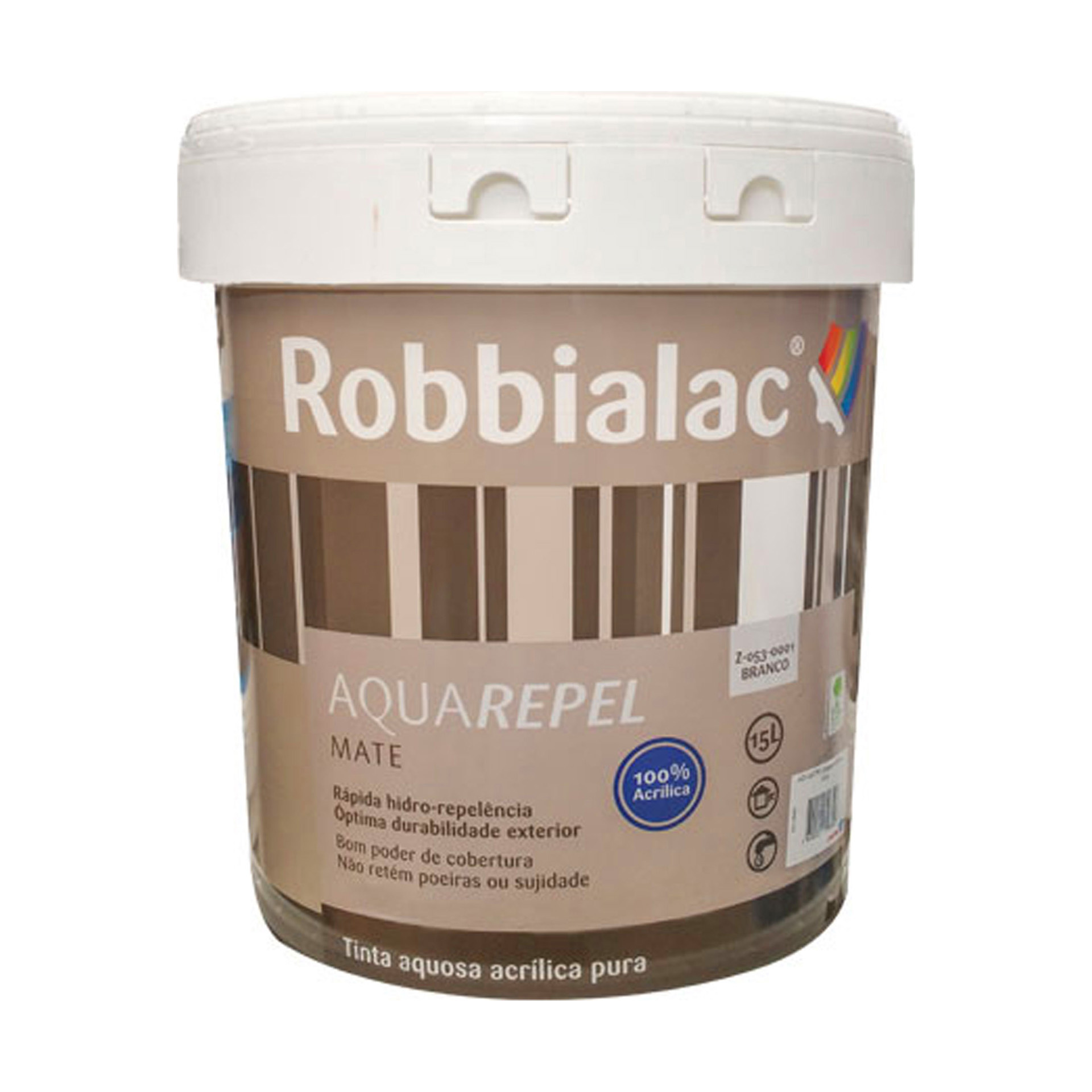 Tinta Acrílica Mate Branco 15 L Aquarepel Robbialac
