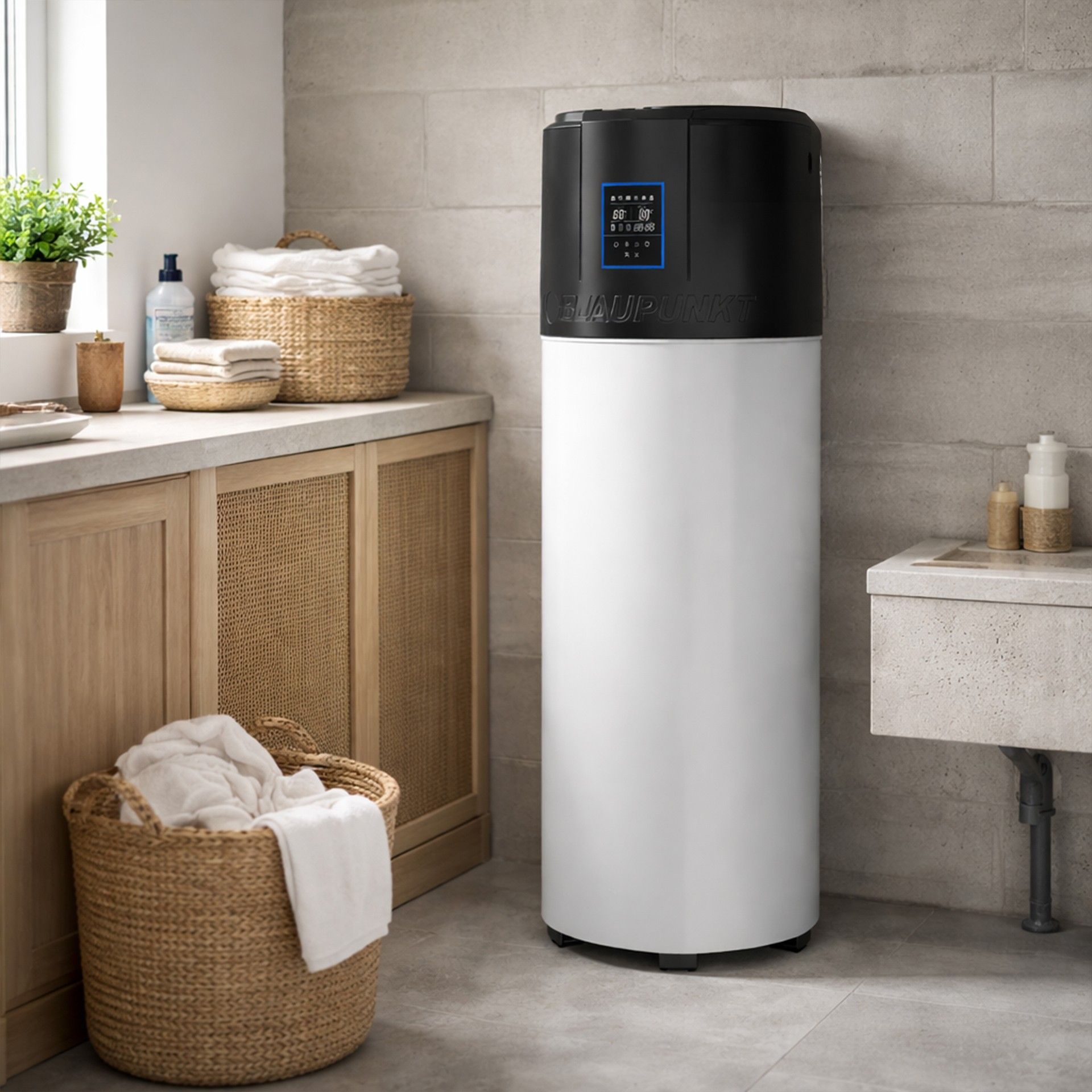 Bomba de Calor Aerotérmica AQS com Serpentina ThermaPlus 500L Blaupunkt