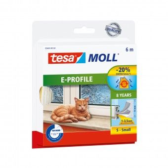 Fita de Calafetagem 3,5x9mm Perfil E 6M Branca Tesa Moll