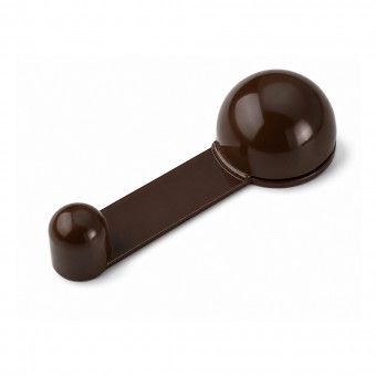 Batente de Porta Adesivo Girat�rio 40x108x27mm PVC Castanho