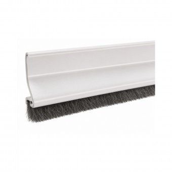 R�gua Veda Portas Adesivo com Escova 90cm Alum�nio Branco