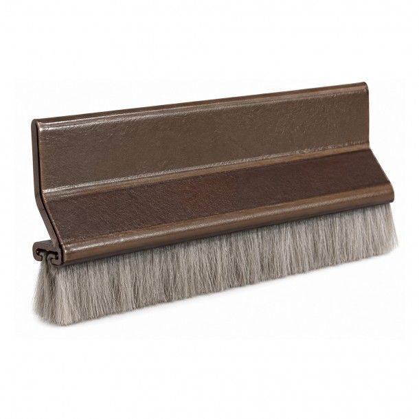 Régua Veda Portas Adesivo com Escova 90cm Alumínio Castanho Régua Veda Portas Adesivo com Escova 90cm Alumínio Castanho