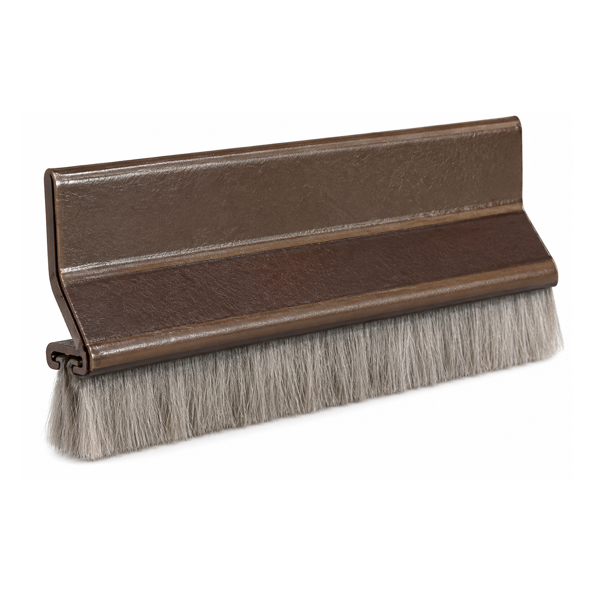 Régua Veda Portas Adesivo com Escova 90cm Alumínio Castanho