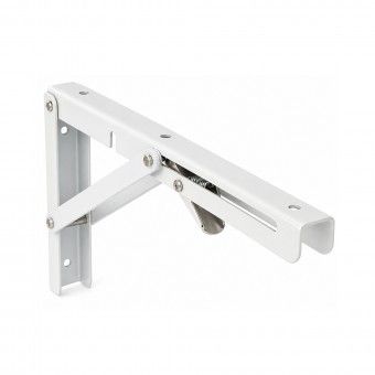 Suporte de Prateleira Abat�vel 110x200mm 40Kg A�o Branco