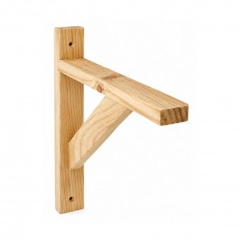 Suporte de Prateleira 170x230mm 90Kg Madeira Pinho