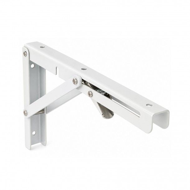Suporte de Prateleira Abatível 110x200mm 40Kg Aço Branco Suporte de Prateleira Abatível 110x200mm 40Kg Aço Branco