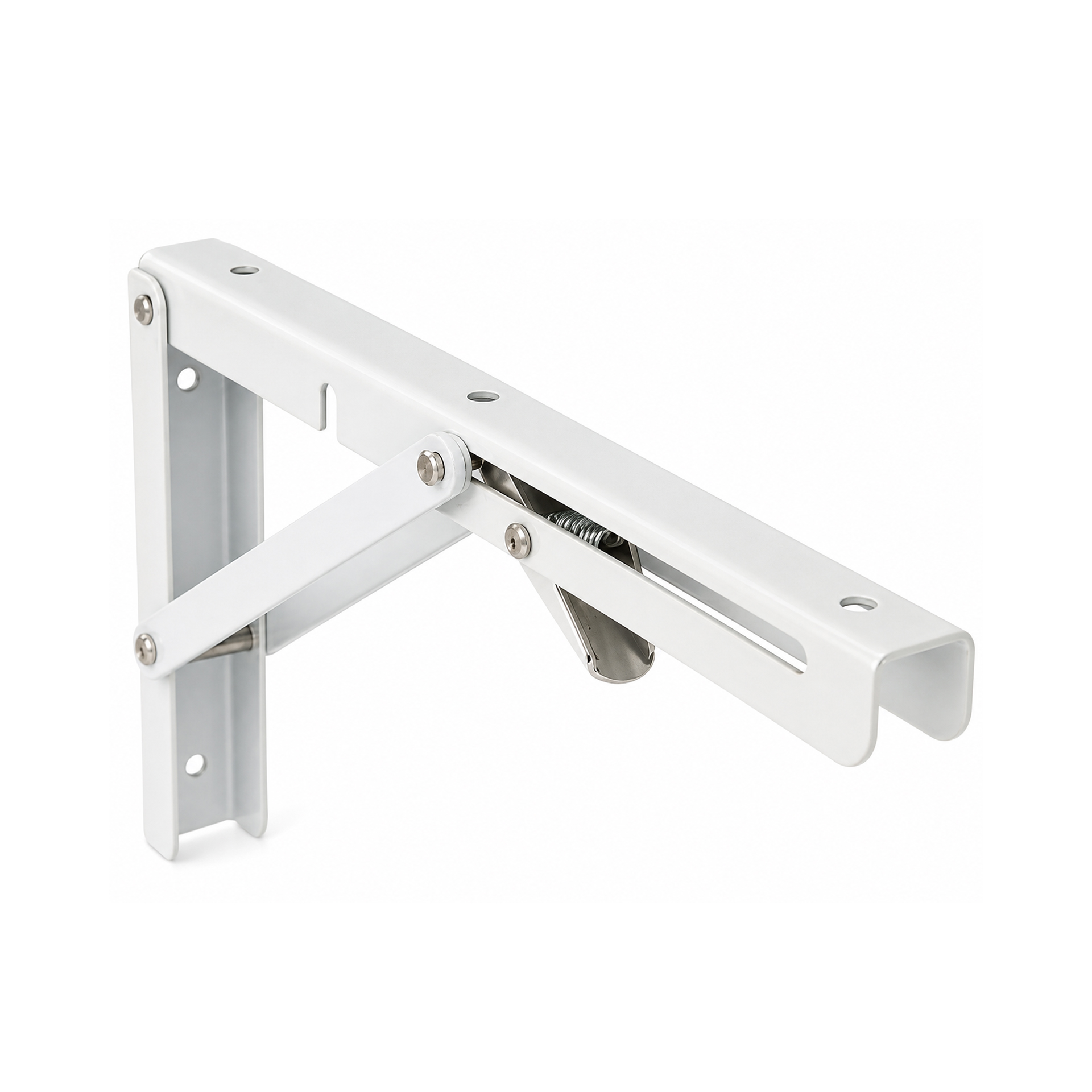 Suporte de Prateleira Abatível 110x200mm 40Kg Aço Branco
