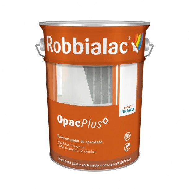Primário Aquoso Acrílico Opac Plus Branco 1L Robbialac Primário Aquoso Acrílico Opac Plus Branco 1L Robbialac