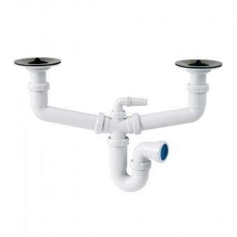 Sifão de Banca 2 Pias com Válvulas 115mm S-232 Jimten Sifão de Banca 2 Pias com Válvulas 115mm S-232 Jimten