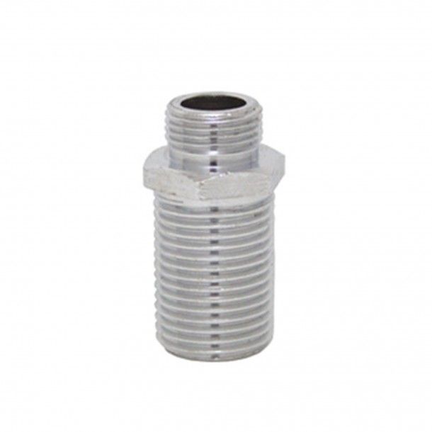 Casquilho Duplo Redução Roscado 20x16mm Latão Cromado Casquilho Duplo Redução Roscado 20x16mm Latão Cromado