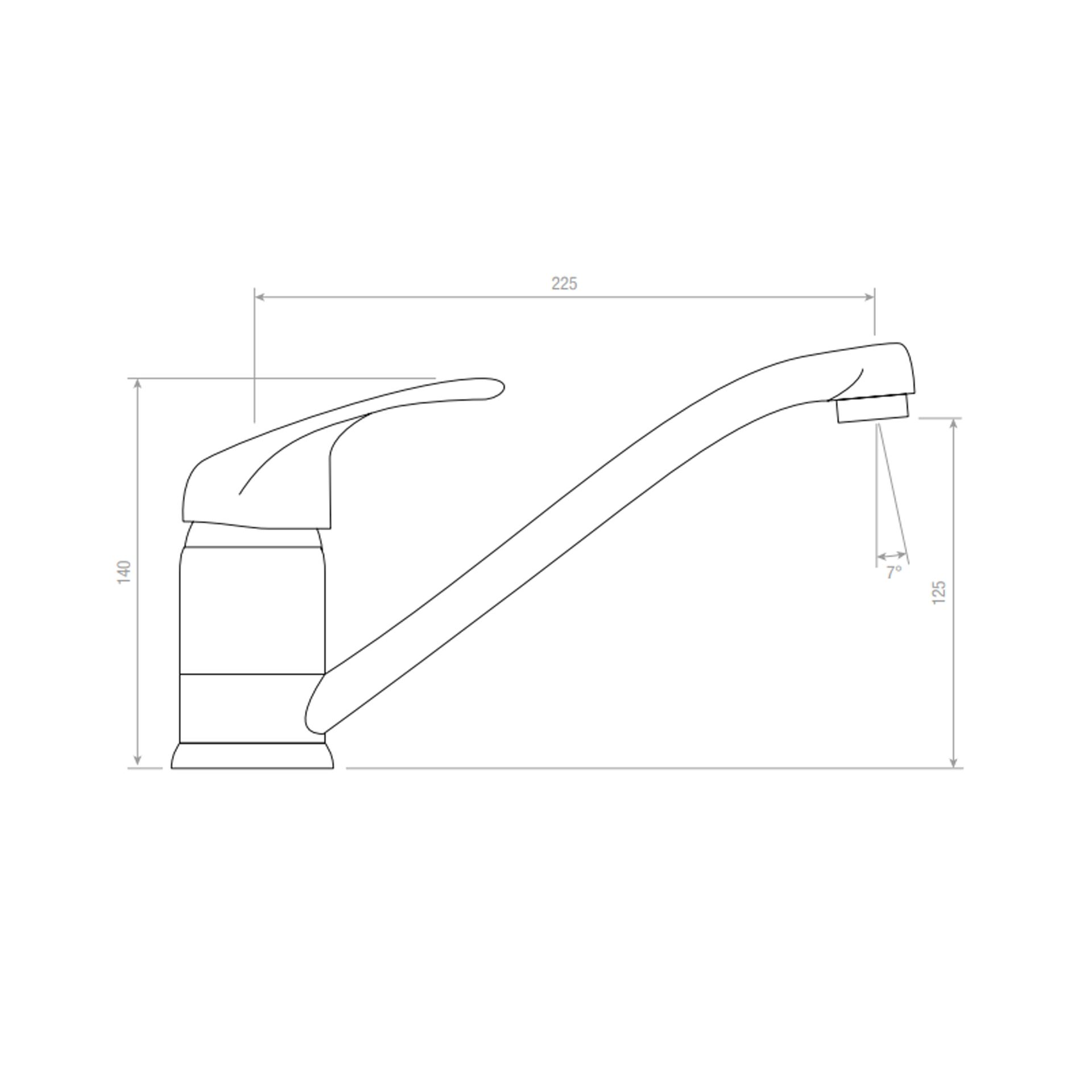 Monocomando para Cozinha Bica Baixa Grove Mebra