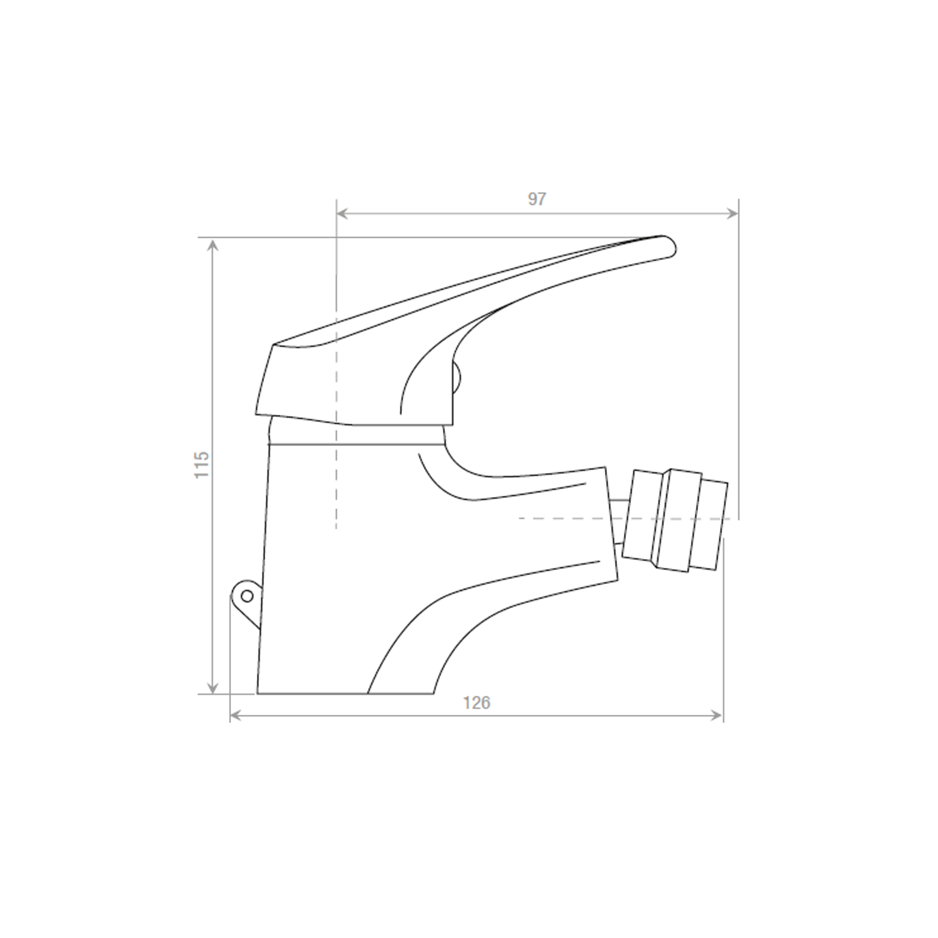 Monocomando para Bidé Grove Mebra