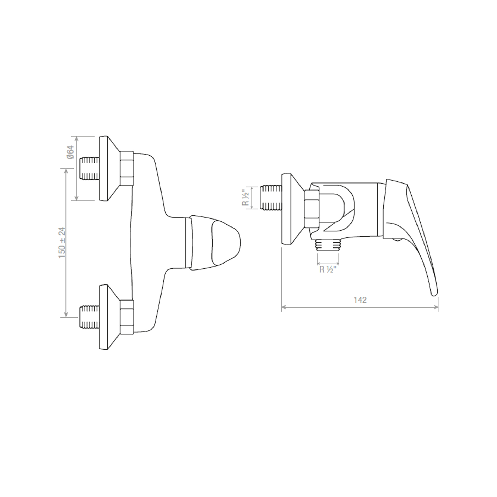 Monocomando para Duche Grove Mebra