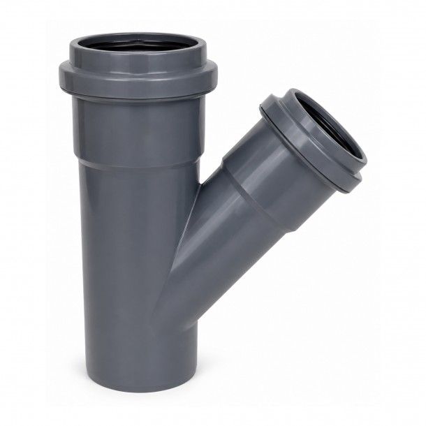 Forquilha Redução PVC PN4 Din 45º 75x50mm Forquilha Redução PVC PN4 Din 45º 75x50mm