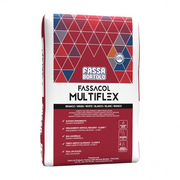 Cimento Cola Fassacol Multiflex Branco 25Kg Fassa Cimento Cola Fassacol Multiflex Branco 25Kg Fassa