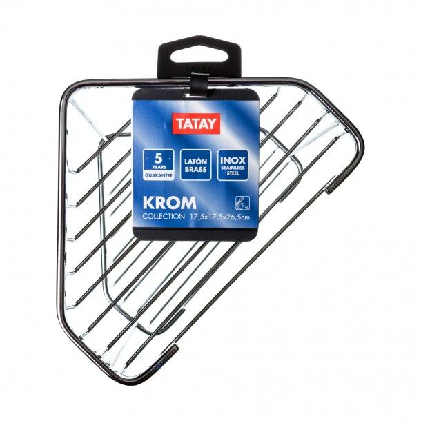 Cesto de Canto para Duche Krom Inox Tatay Cesto de Canto para Duche Krom Inox Tatay