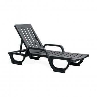 Espregui�adeira Piscina Malibu Rattan Antracite