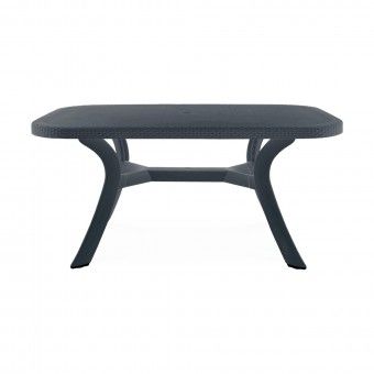 Mesa de Jardim Retangular Caribe Antracite 150x90cm