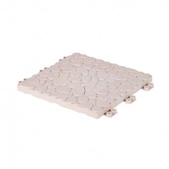 Deck Imitação Pedra Branca PP 30x30x2cm 9 Uni Catral Deck Imitação Pedra Branca PP 30x30x2cm 9 Uni Catral