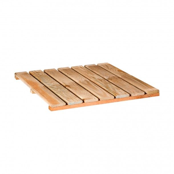 Deck de Madeira Pinho Natural 40x40x2,8cm Catral Deck de Madeira Pinho Natural 40x40x2,8cm Catral