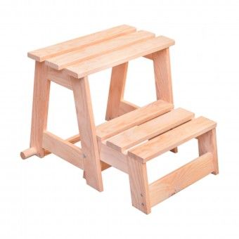 Banco Escadote Dobr�vel 500x420x585mm Madeira Astigarraga