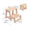 Banco Escadote Dobr�vel 500x420x585mm Madeira Astigarraga