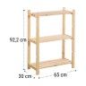 Estante de 3 Prateleiras 650x922x300mm Madeira Astigarraga Estante de 3 Prateleiras 650x922x300mm Madeira Astigarraga