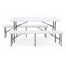 Conjunto de Jardim Mesa Dobrável com 2 Bancos 119x56x73,5cm Conjunto de Jardim Mesa Dobrável com 2 Bancos 119x56x73,5cm