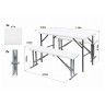 Conjunto de Jardim Mesa Dobrável com 2 Bancos 119x56x73,5cm Conjunto de Jardim Mesa Dobrável com 2 Bancos 119x56x73,5cm